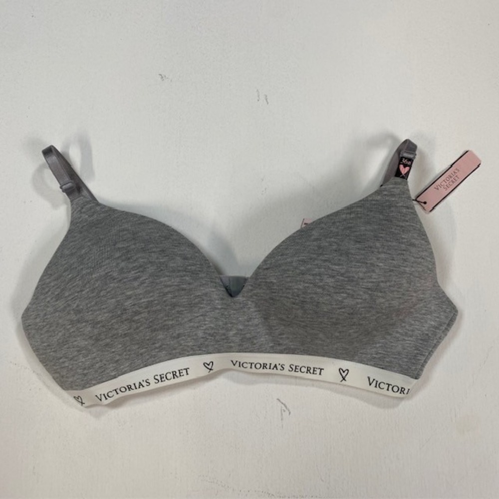 Victoria's Secret Lightly Lined T-Shirt Bra Grey‎ Heathered 36B